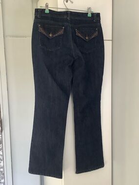 Classic Black Women's Jeans with Studded Back Pockets